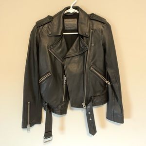 Leather coat